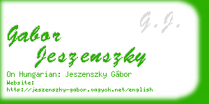 gabor jeszenszky business card