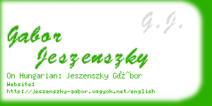 gabor jeszenszky business card